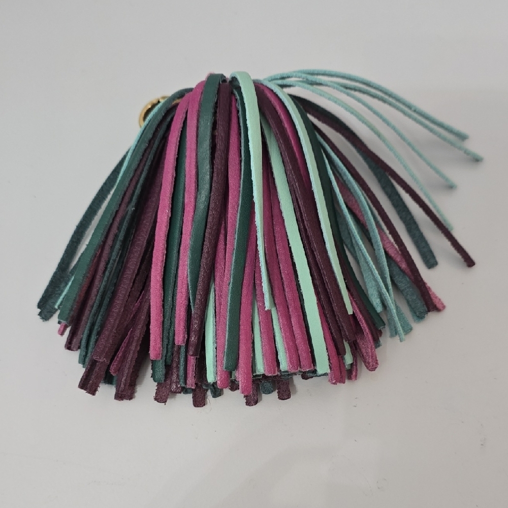 Portland Leather Goods Multicolor Cousin It Tassel Keychain - Picture 3 of 4